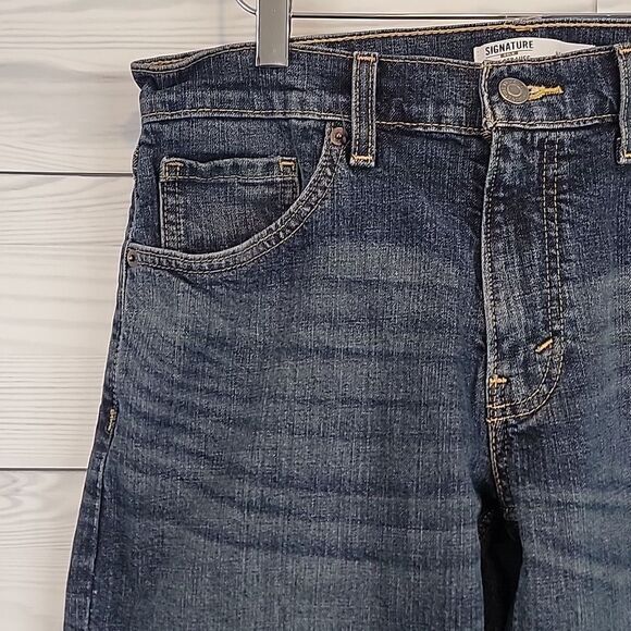 Levis Strauss Signature Gold relaxed fit blue denim jeans Men's Size 32X36 - Picture 5 of 13